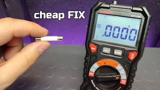 How to fix multimeter - not measuring Amperes - changе fuse