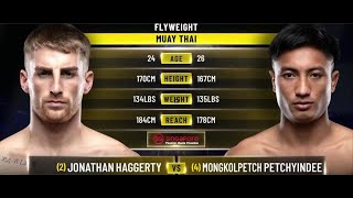 Jonathan Haggerty vs. Mongkolpetch Petchyindee | ONE Championship Full Fight