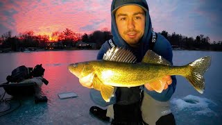 Ice Fishing Walleye on Clear Local Lake (My Step-by-Step Process)