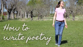 How to Write Poetry