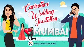 Caricature Cartoon Invitation | Ring Ceremony Invitation Video | Caricature Wedding Invitation Video