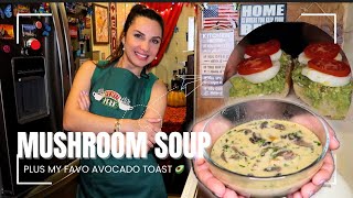 Real housewife of LA makes a mushroom soup and avocado toast 👩‍🍳