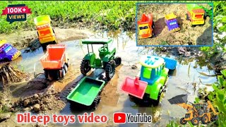 JCB, tractor, truck diy diorama making mini tractor and jcb bala video #dileep_toys