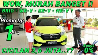 Honda Brio Dp Hanya 1 Jt‼️Angsuran 3,6 jt ‼️. Promo Honda Pradana Sawangan.