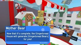 Completed Beesmas Mother Bear Quest And got Bear Gingerbread in Bee Swarm Simulator