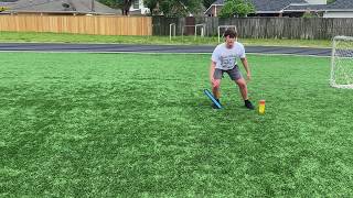 Footwork for Athletes: Crossover mechanics to decelerate. Step 2