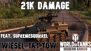 Best Game In Wiesel feat. SupremeSquirrel: 21K Damage: WoT Console - World of Tanks Modern Armor