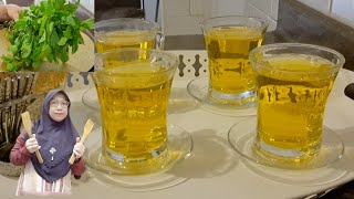 Minuman hangat daun mint meredakan gatal serak di tenggorokan @yanalatiefchanel