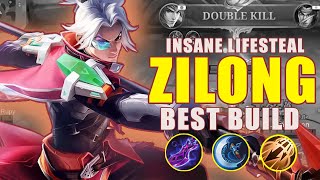 SMART ZILONG!!! ZILONG INSANE LIFESTEAL - Build Top 1 Global Zilong ~ MLBB