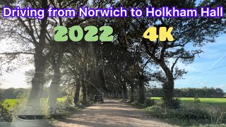 Driving from Norwich to Holkham Hall in a Rainy & Sunny Afternoon in Norfolk! (10x time-lapse)