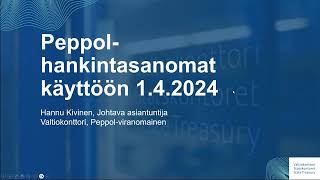 Peppol hankintasanomat käyttöön 1.4.2024