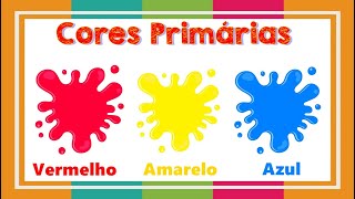 Cores primárias║Vermelho, Amarelo e Azul║Aprendendo as cores primárias ║Animação com exemplos