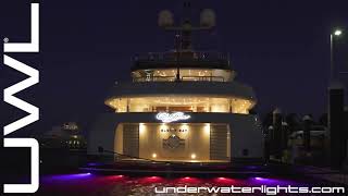 MotorYacht Calypso with color change underwater lights