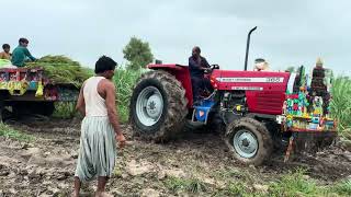 Double Tractor Power to Rescue Stuck Trolley