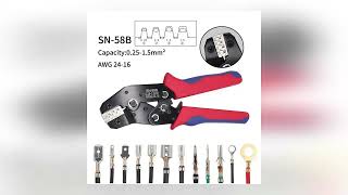 SN-58B Ratchet Crimping Plier Crimper Tool 0.25-1.5mm AWG24-16for Dupont,