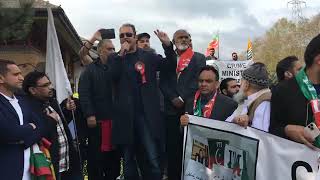 Overseas Pakistanis in Bradford protesting against foreign intervention in Pakistan 🇵🇰