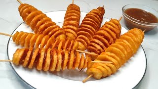 মেশিন ছাড়াই রেস্টুরেন্ট স্টাইলে Potato Spiral || Potato Spiral Recipe | Potato Tornado Recipe Bangla