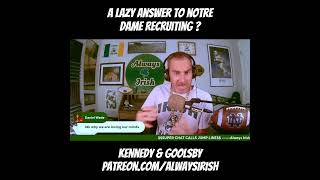 LAZY Answer To Notre Dame Recruiting Question☘️ #shorts #notredame