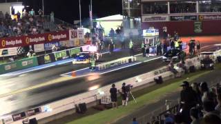 Santo's Cranes Super 3 Extreme Drag Race 30-3-13 Willowbank Raceway Tucker vs Bray