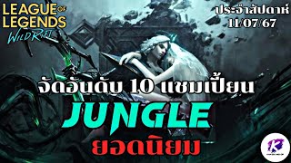 LOL WildRift : จัดอันดับ 10 แชมเปี้ยน ตำแหน่ง Jungle ยอดนิยม ประจำสัปดาห์ที่ 11/07/67