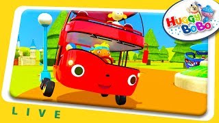 🔴 Wheels On The Bus  - Live | Nursery Rhymes for Babies | By HuggyBoBo