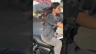 Public reaction on girl bike riding 😂 bike lovers girl 🥰 insta girl bike riding status || bike rider