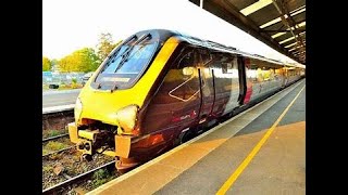 Trains 220006 & 220027 departing Derby on 30th December 2022