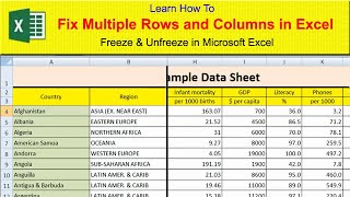 How to Freeze Multiple Columns and Rows in Microsoft Excel 🔥