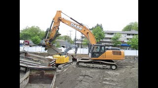 MEGA MACHINES IN CONSTRUCTION: CASE X350D Excavator loading dump truck. Episode 1