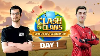 CLASH OF CLANS WARMUP TOURNAMENT DAY 1  | CLASH OF CLANS LIVE