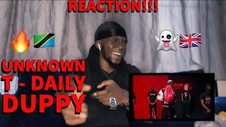 Unknown T - Daily Duppy | GRM DAILY | TANZANIAN REACTION|🇹🇿STVN | HE’S A SPECIAL RAPPER 😭🧨💥🔥🔥