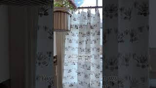 I received lots of questions regarding my kitchen curtains after posting my last video.