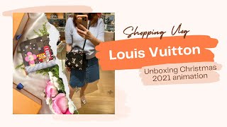 Louis Vuitton Shopping Vlog, double unboxing 2021 Xmas animation & more, buffet at Four Seasons #lv