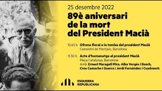 Commemoració del 89è aniversari de la mort del president Francesc Macià