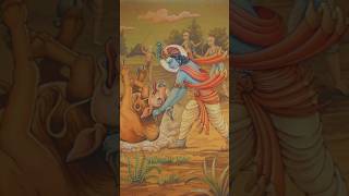 Do you know the fight between Lord Krishna and Arishtasur(the bull demon) ? #krishna #bharat #shorts