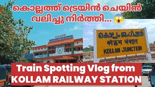 Train Spotting Vlog From Kollam Junction Railway Station | Malayali Train Vlogger