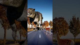 T-REX Dinosaur Attacks Couple | Indominus Rex Dinosaurs Damage City #shorts #dinosaur