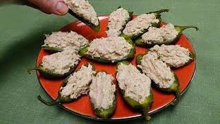 Pickled Jalapeños Stuffed with Tuna