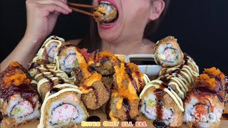 Bites Only Fried Sushi Rolls ASMRJudie