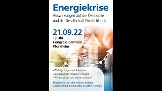 Congress Centrum Pforzheim 21.09.2022 - Energiekrise - Andreas Kubisch