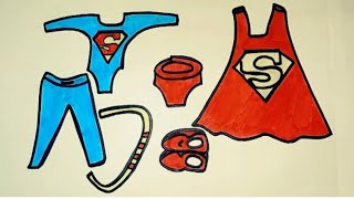 Superman Dress|| Drawing And Colouring|| Awesome Drawing Clips|| Drawing And Painting||ArtWork