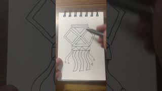 Happy Diwali lantern drawing easy #drawing #kidart #diwali #shortsviral