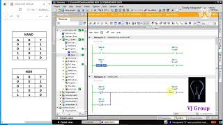 PLC Tutorial# PLC Programming# Logic Gate# NAND Gate# NOR Gate# Truth Table # LADDER Programming