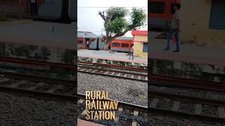 Train Travel video  Peaceful Village Rural Indian Railways Stations Passenger local people lifestyle