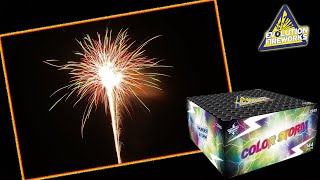 Evolution Fireworks | Color Storm | 144 Schuss bunte Peonies mit Schweifaufstieg und Titan Zerleger