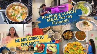 🤗🤩WE ARE GOING TO CHICAGO🏙️Packing LUNCH MEAL,Cooked🍳EGG SAKSHUKA,INDIAN MOM VLOGGER IN AMERICA