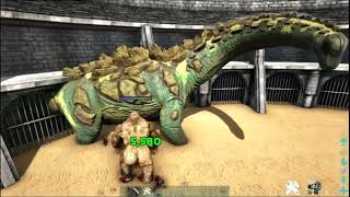 Titanosaur level 4 vs Megapithecus level 1 Beta ark Battles  Dinoplanet