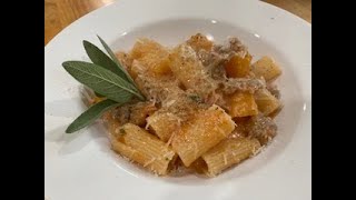 Delicious ITALIAN Butternut Squash or Pumpkin Sausage Sauce Pasta