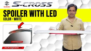 Scross Spoiler | with Led Light | All Colors Available | ABS Material | Free shipping | Autoglam