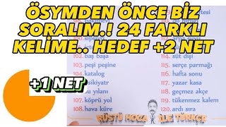 ÖSYM'DEN Önce Biz Soralım.. 24 farklı Kelime Hedef +2 NET | Yazım Kuralları #tyt #ayt #yks